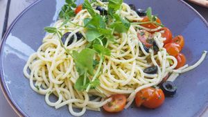 Pasta Aglio Olio at Bij De Neut in Westerhoven