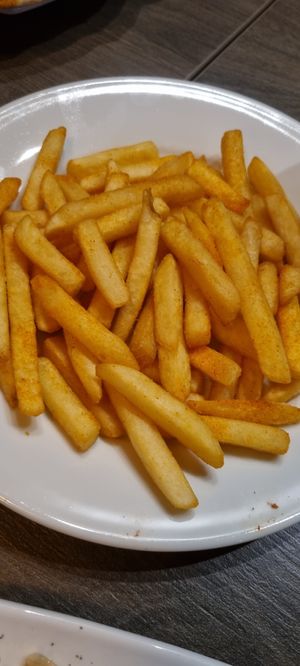 Salt and chilli chips at Razias in Airdrie