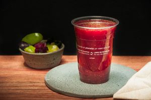 Jugo Frutos Rojos, jugo con mora y fresa 350ml. at Gaia Food & Market - Maybe closed in Medellin