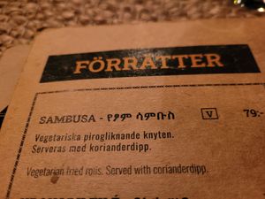 Vegan starter at Simba in Gothenburg