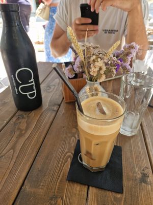 Sprout milk ice coffee ☕️ at The Cup in Kos