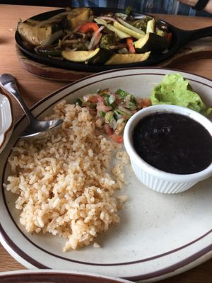 Vegetable fajitas  at Rosa's Mexican Restaurant in Florence