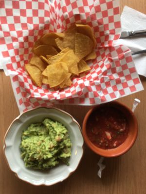 Guacamole, salsa and chips  at Rosa's Mexican Restaurant in Florence