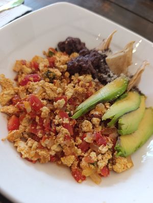 Revuelto at Musabbaha Vegan Bakery in Puebla