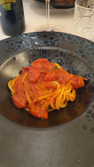 Pasta with tomato sauce (half portion) at Carnalmente in Assisi