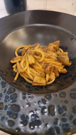 Pasta with mushrooms and nuts (half portion) at Carnalmente in Assisi