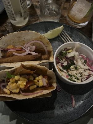 Seitan Tacos at Iron Bay Restaurant & Drinkery in Marquette