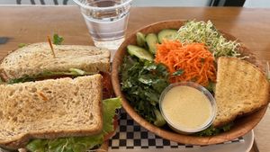 Vegan Chickpea Sandwich w/ Lemongrass Salad  at Graze in Kennewick