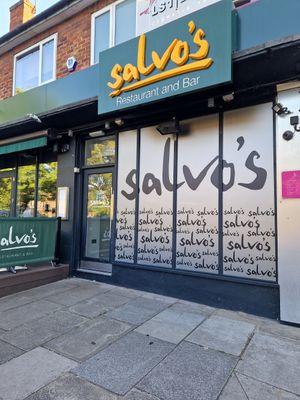 Front of restaurant at Salvos in Leeds