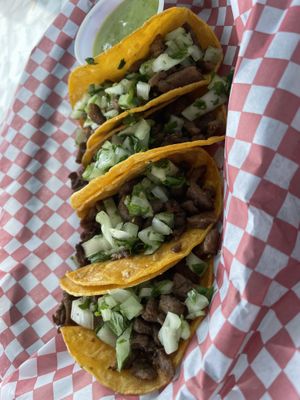 Delicious vegan tacos  at La Buena Vida Restaurante Vegano in Laredo