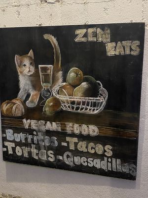Chalk art   at Zen Eats in San Marcos La Laguna