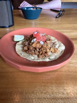 Tofu tacoos  at Viva 45° in Miyakojima