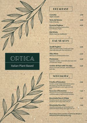  at Ortica Italian Plant Based in Urmston