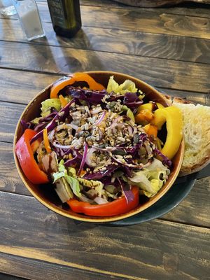 Fresh, crunchy salad.  at Ortica Italian Plant Based in Urmston