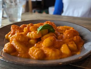 Gnocchi at Ortica Italian Plant Based in Urmston