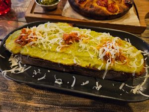 nduja toast at Ortica Italian Plant Based in Urmston