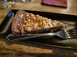 "Nutella" tart at Ortica Italian Plant Based in Urmston