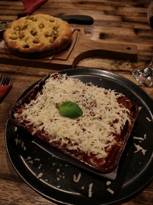 Lasagne at Ortica Italian Plant Based in Urmston