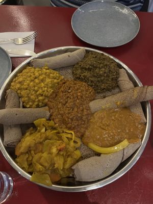 Vegetable Platterr  at Lula's Ethiopian and Eritrean Cuisine in Oxford