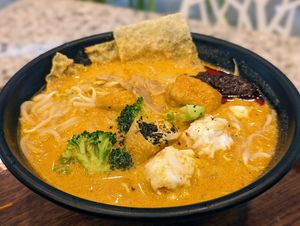Signature Laksa #Veganuary at Greendot 绿一点 - Asia Square in Central Singapore