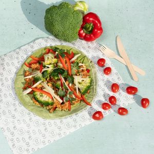 the delicious Flatbread Broco Loco - Mexican style flatbread  at Greenrebel in The Hague