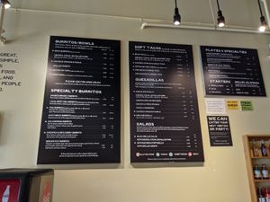 Menu at Bueno Y Sano in Springfield