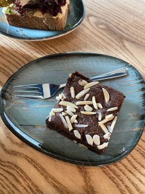 Almond brownie  at Copper Bay Superfood & Coffee in Frankfurt