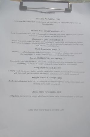 the special might change at Grasmere Tea Gardens in Ambleside