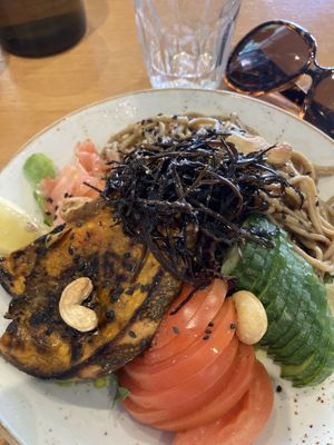 Noodle bowl (minus avocado)  at Little Sunflower Café in Elwood