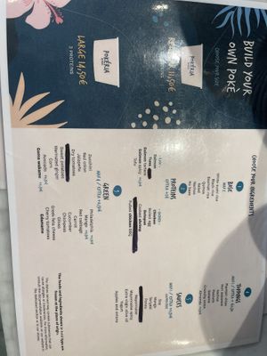 English menu (so you plan and don’t forget your edamame)  at Pokéria by NIMA - Pisa in Pisa