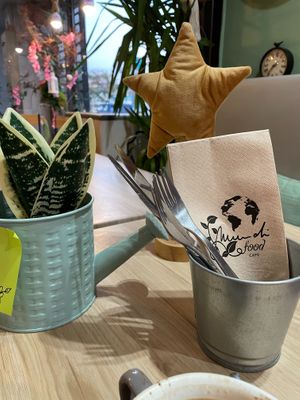 Table inside at Mundi Café in Charneca Da Caparica