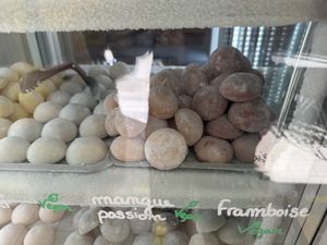 Mochi (with a cold ice cream-style filling, great on a warm day).  at Crème De La Crème in Montpellier