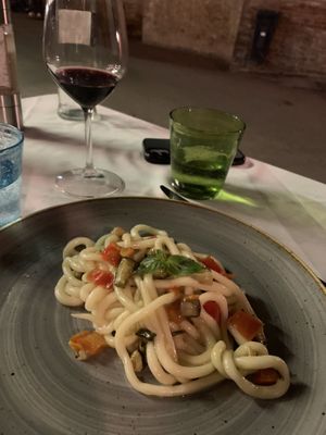 Pasta with vegetable ragu  at San Domenico in Siena