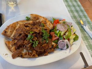 Gyros  at Castellan Restaurant in Rhodes