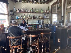 Roadie the bartender at work   at Bacari PDR in Playa Del Rey