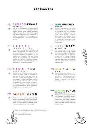 Menu at Life on Dal  in Srinager