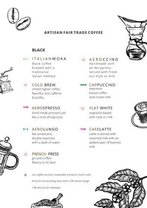 Menu at Life on Dal  in Srinager