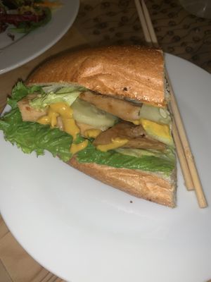 Vegan tree sandwich. The BBQ sauce is delicious. at Vegan Tree in Philadelphia