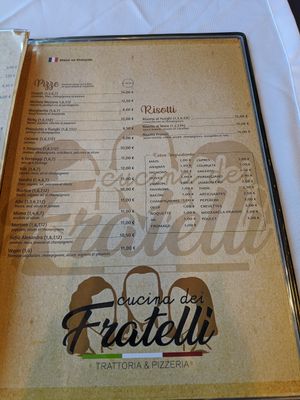 Menu at Pizzeria Cucina dei Fratelli in Vila Do Conde
