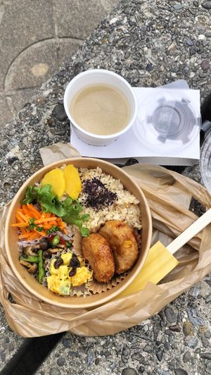 Bento of the day: corn croquette at Kitchenmarket Uka in Osaka