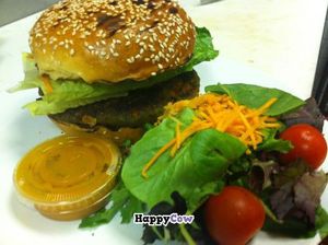 Veggie Burger at West Avenue Cafe in Miami Beach