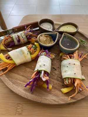 Tempeh cucumber wraps!  at Pure Vegan Heaven - Thong Sala in Koh Phangan