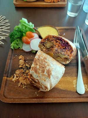 Breakfast burrito at Pure Vegan Heaven - Thong Sala in Koh Phangan