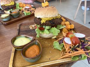 Vegan burger  at Pure Vegan Heaven - Thong Sala in Koh Phangan