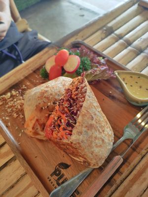 tofu chorizo burrito at Pure Vegan Heaven - Thong Sala in Koh Phangan