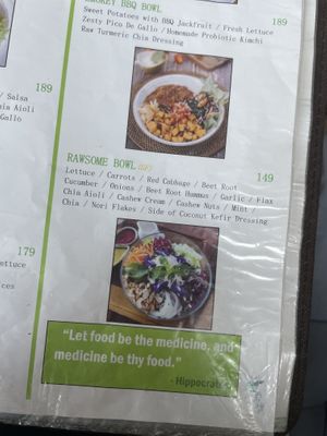 Menu  at Pure Vegan Heaven - Thong Sala in Koh Phangan