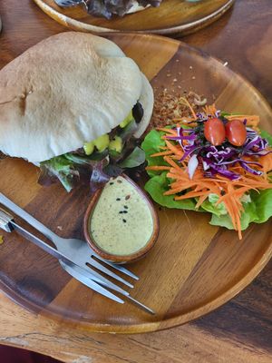 Mushroom pita pocket - delicious at Pure Vegan Heaven - Thong Sala in Koh Phangan