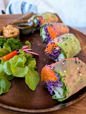 Summer rolls at Pure Vegan Heaven - Thong Sala in Koh Phangan