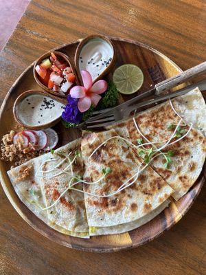 Avocado quesadillas, amazing   at Pure Vegan Heaven - Thong Sala in Koh Phangan