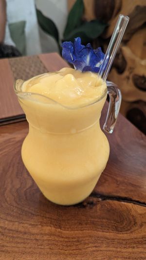 Mango passion fruit smoothie at Pure Vegan Heaven - Thong Sala in Koh Phangan